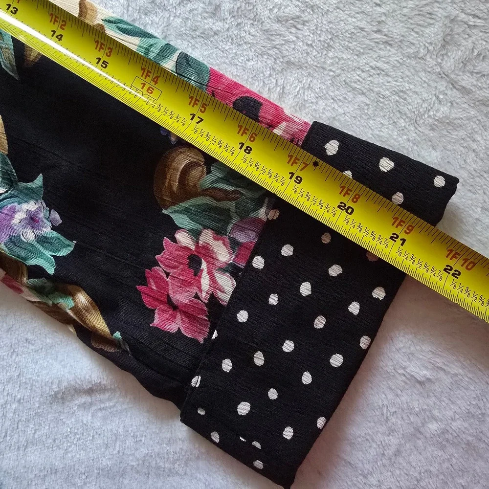 Gorgeous Vintage Carole Little Floral Mixed Print Set Blazer 10 Maxi Skirt 8 - Picture 15 of 16